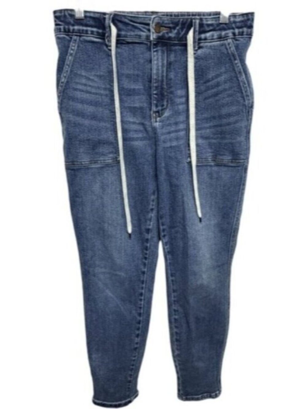 Judy Blue Jogger Jeans Women Size 9/29 Drawstring Denim Joggers Stretch Utility